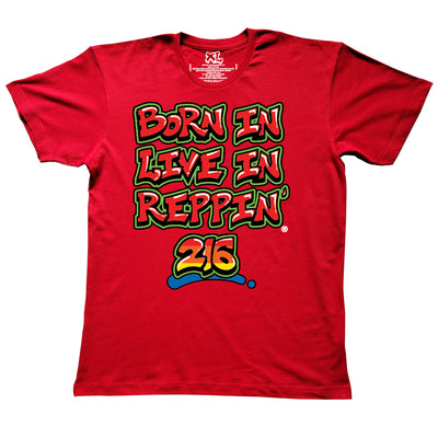 Red Born In Live In Reppin' 216 t-shirt