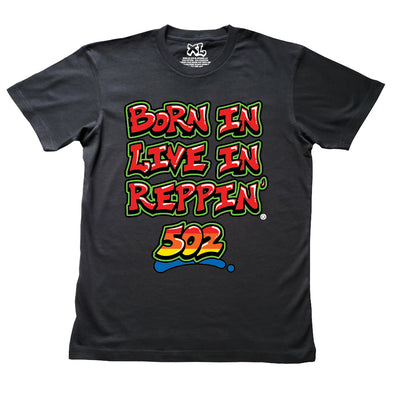 Black Born In Live In Reppin' 502 t-shirt