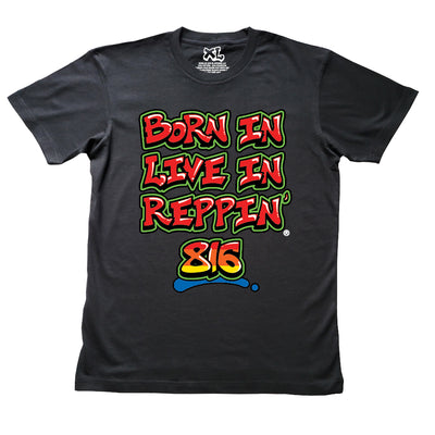 Black Born In Live In Reppin' 816 t-shirt