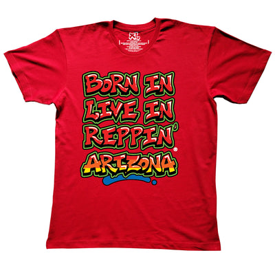 Red Born In Live In Reppin' Arizona t-shirt