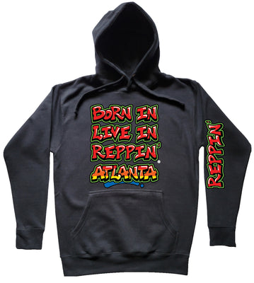 Black Born In Live In Reppin' Atlanta hoodie