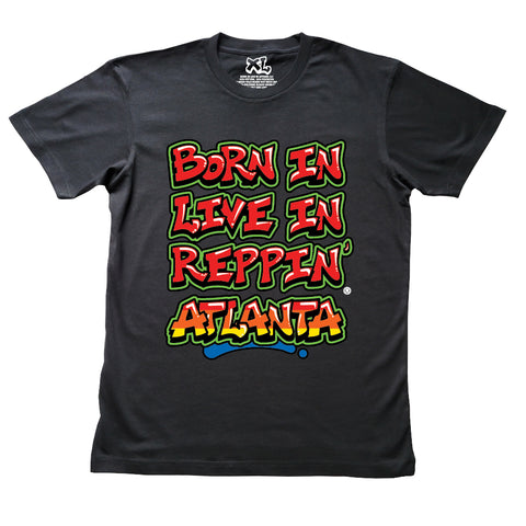 Black Born In Live In Reppin' Atlants t-shirt