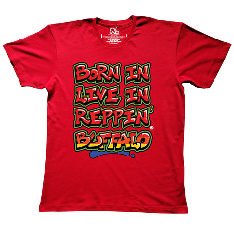 Red Born In Live In Reppin' Buffalo t-shirt