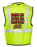 Lime Born In Live In Reppin' Cali Safety Vest Back