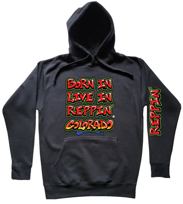 Black Born In Live In Reppin' Colorado hoodie