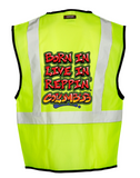 Lime Born In Live In Reppin' Columbus Safety Vest Back