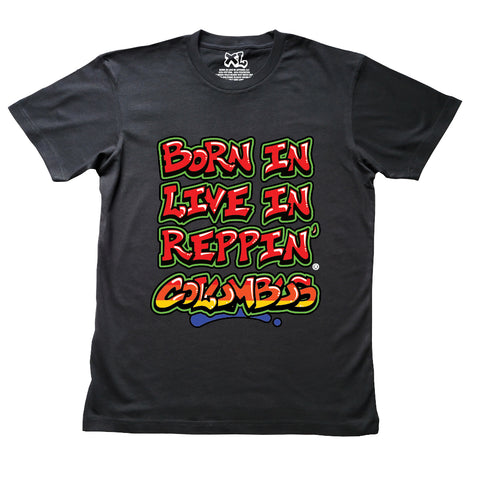 Black Born In Live In Reppin' Columbus t-shirt