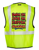 Lime Born In Live In Reppin' Houston Safety Vest Back