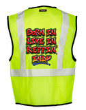 Lime Born In Live In Reppin' Indy Safety Vest Back