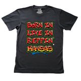 Black Born In Live In Reppin' Kansas t-shirt