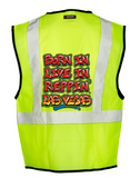 Lime Born In Live In Reppin' Las Vegas Safety Vest Back