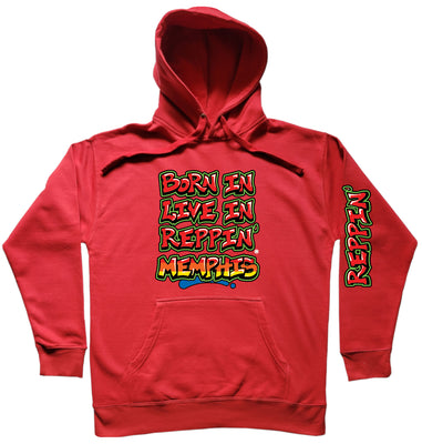 Red Born In Live In Reppin' Memphis hoodie