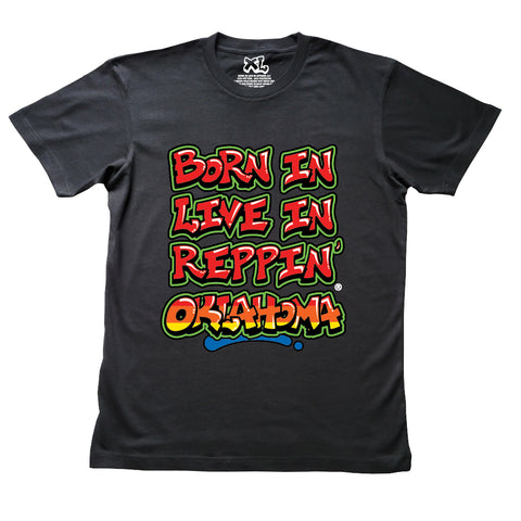 Black Born In Live In Reppin' Oklahoma t-shirt