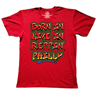 Red Born In Live In Reppin' Philly t-shirt