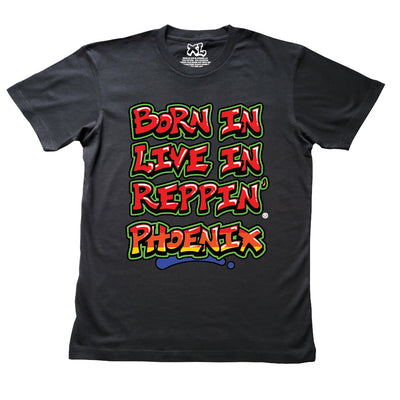 Black Born In Live In Reppin' Phoenix t-shirt