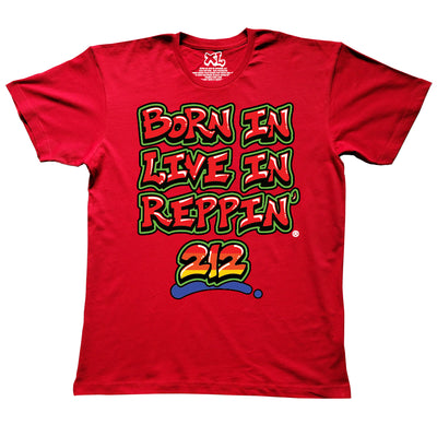 Red Born In Live In Reppin' 212 t-shirt