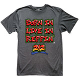 Charcoal Born In Live In Reppin' 212 t-shirt