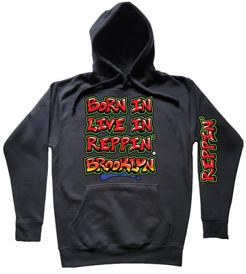 Black Born In Live In Reppin' Brooklyn hoodie