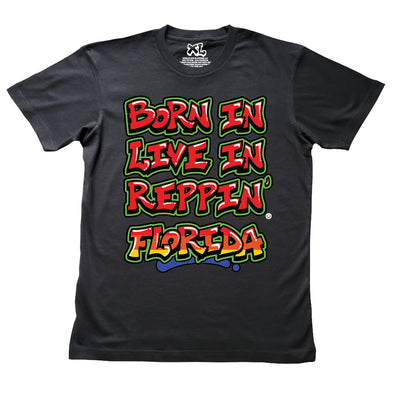 Black Born In Live In Reppin' Florida t-shirt