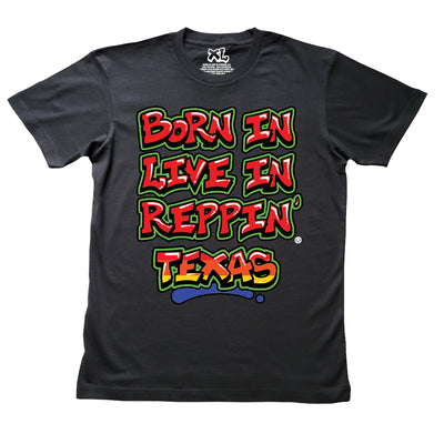 Black Born In Live In Reppin' Texas t-shirt